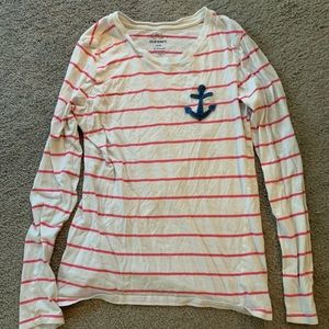 Striped, Anchor Longsleeve Tee